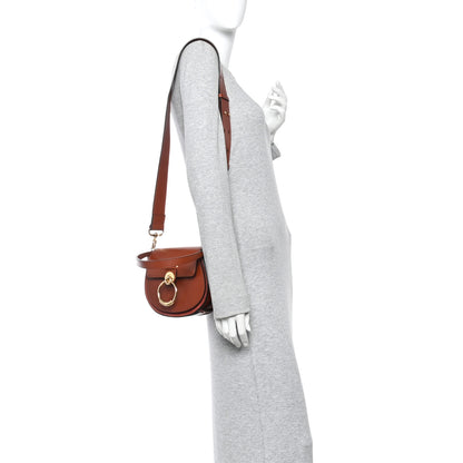 Chloe Calfskin Suede Small Tess Bag Sepia Brown 2 of 9