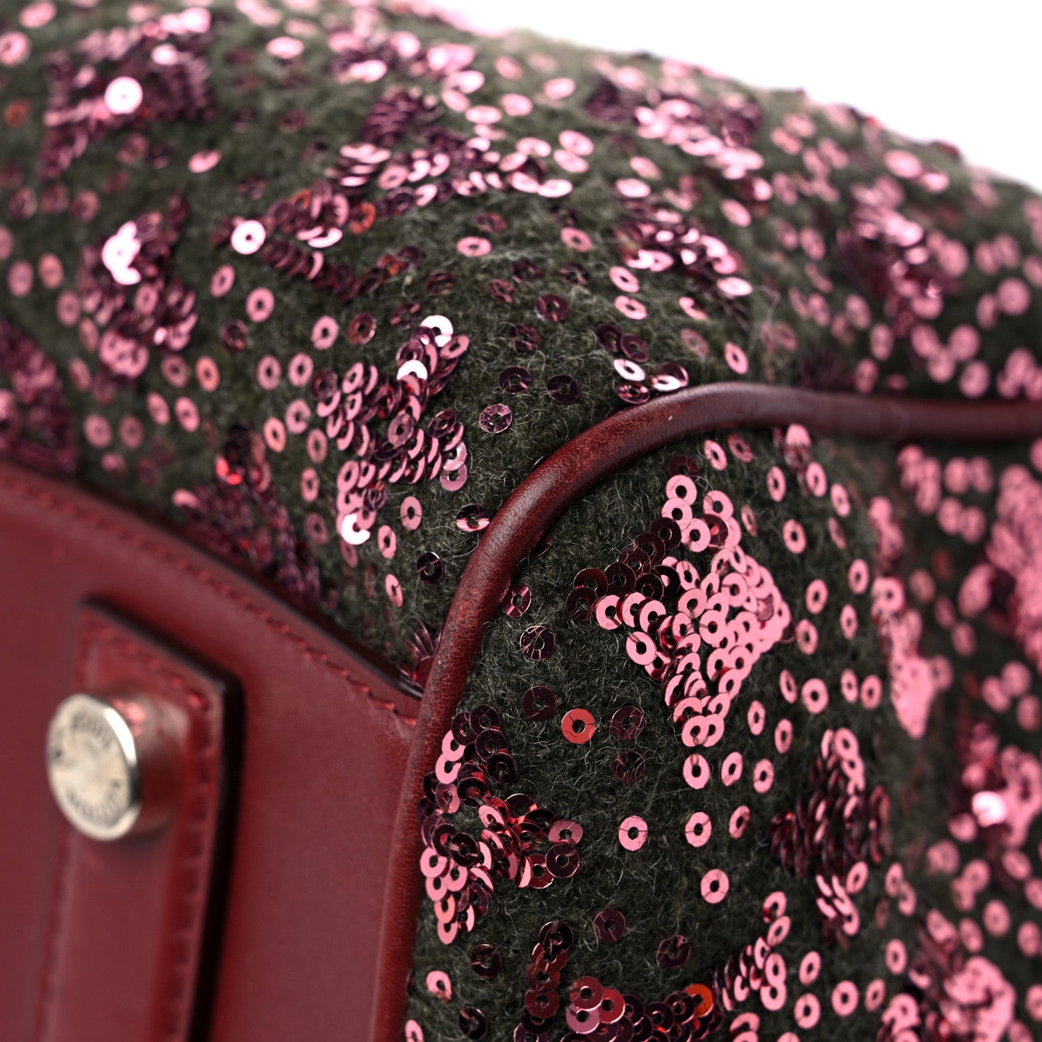 Louis Vuitton Sequin Monogram Sunshine Express Speedy Burgundy 10 of 15