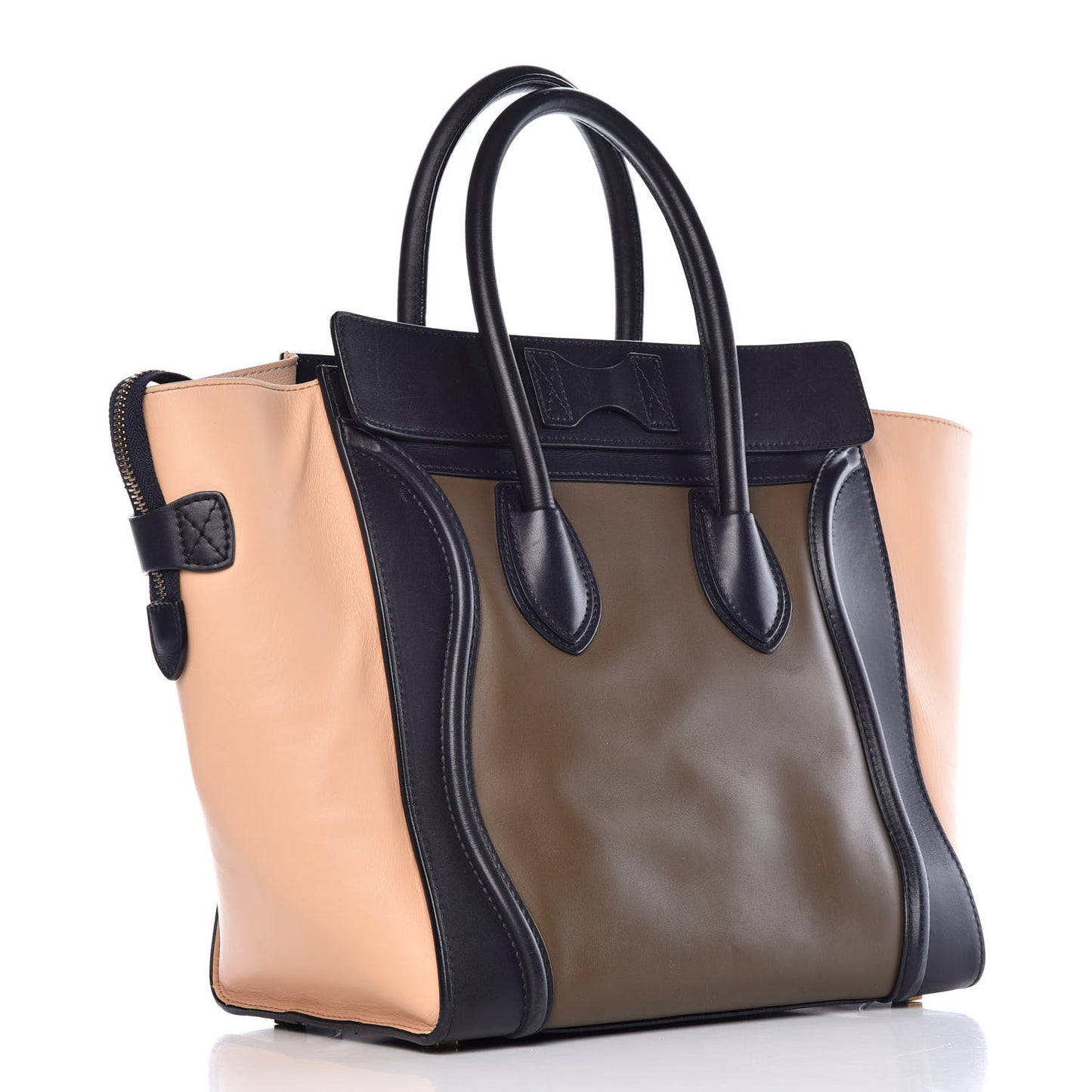 Satin Calfskin Mini Tri-Color Luggage Anthracite
