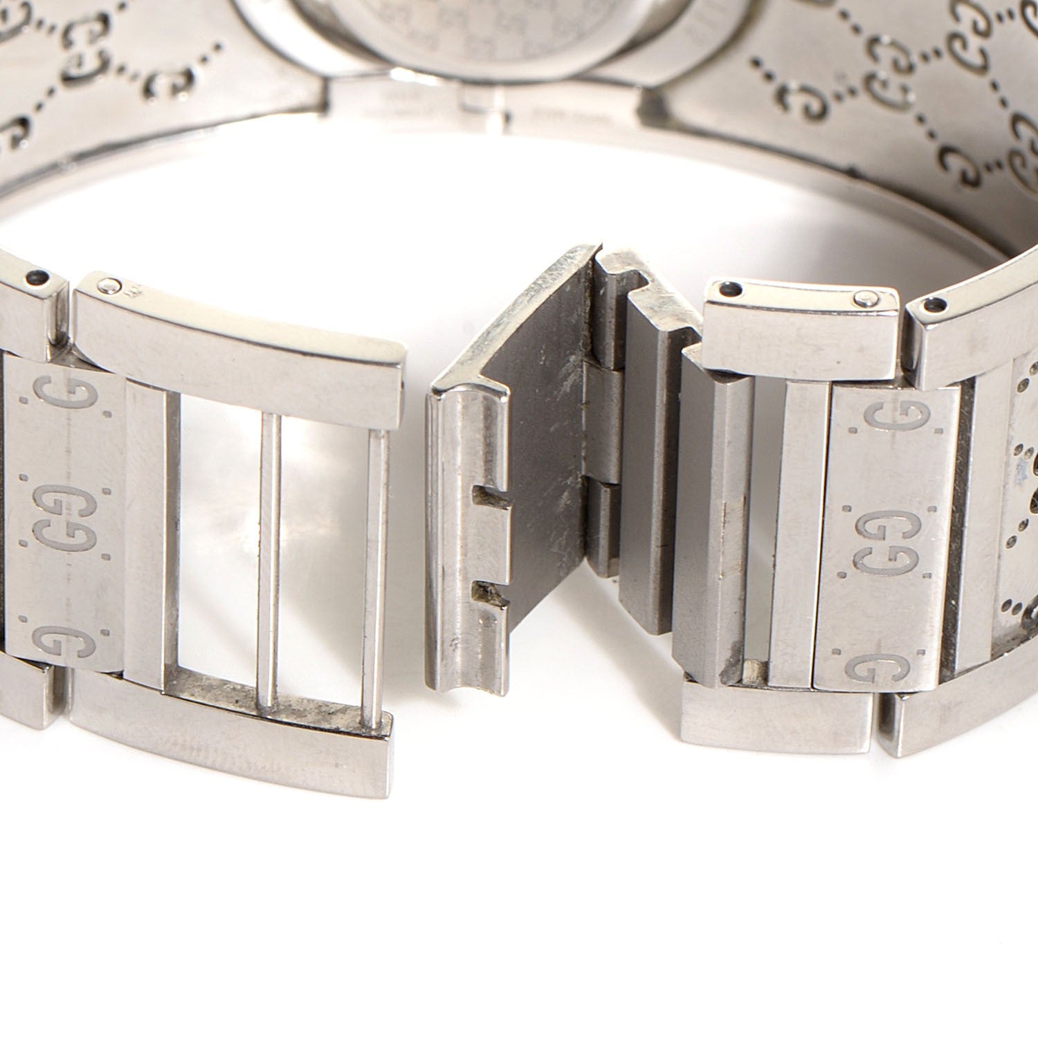Gucci Stainless Steel Diamond Bezel 23mm Twirl Quartz Watch Brown 3 of 5