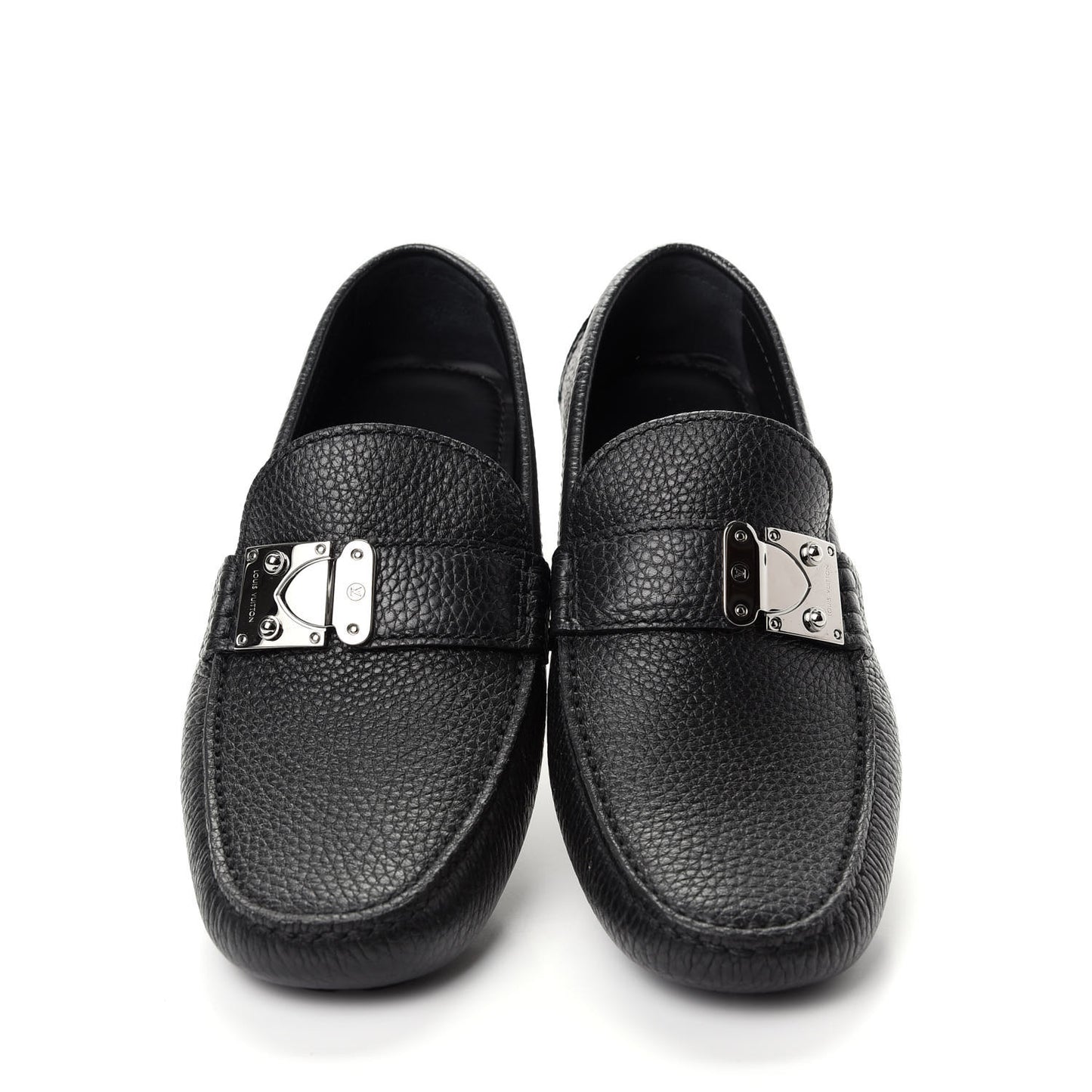 Calfskin Racetrack Moccasin Loafers 6.5 Black