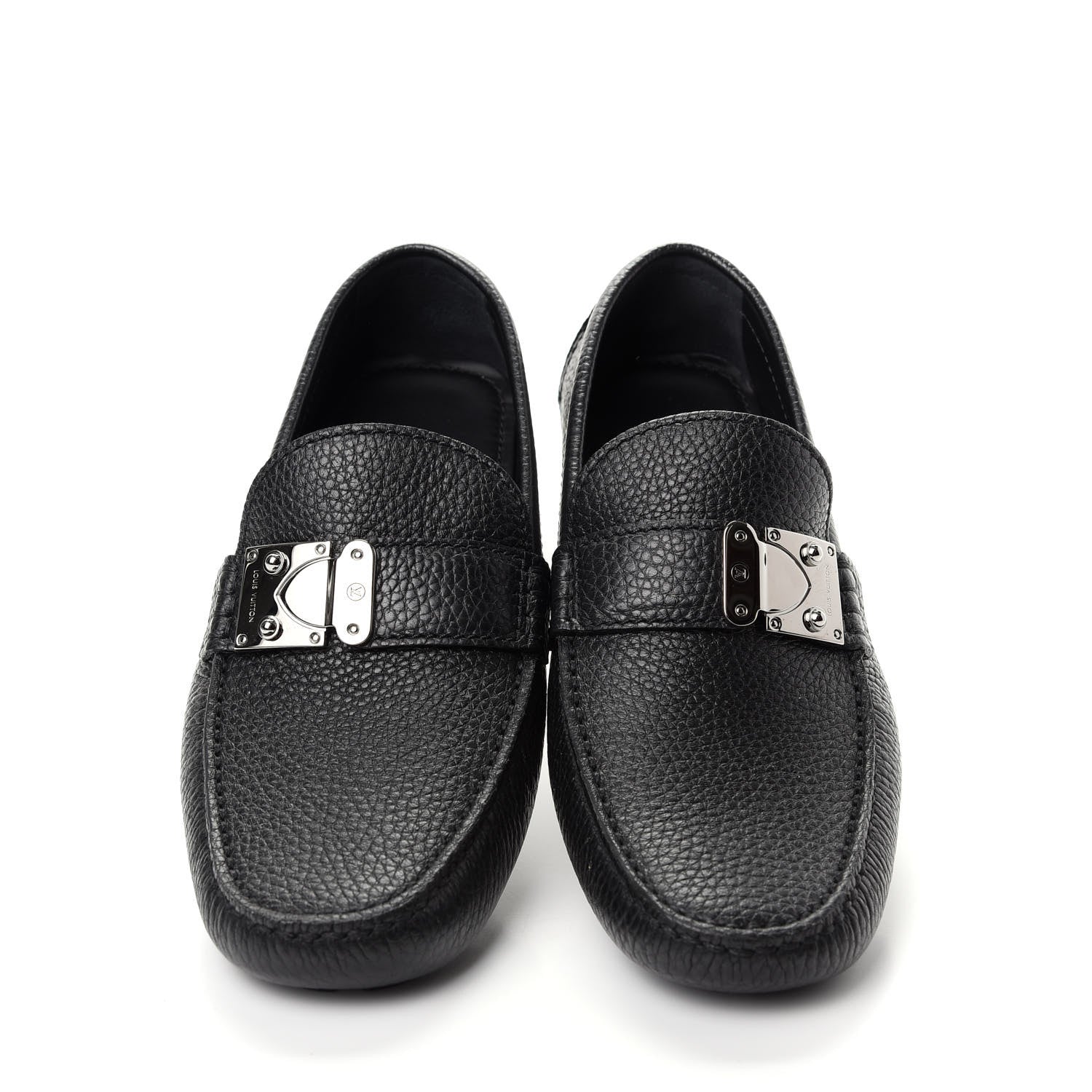 Louis Vuitton Calfskin Racetrack Moccasin Loafers 6.5 Black 5 of 10