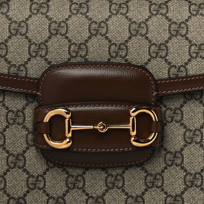 Gucci GG Supreme Monogram Horsebit 1955 Shoulder Bag Beige Brown Sugar 8 of 10
