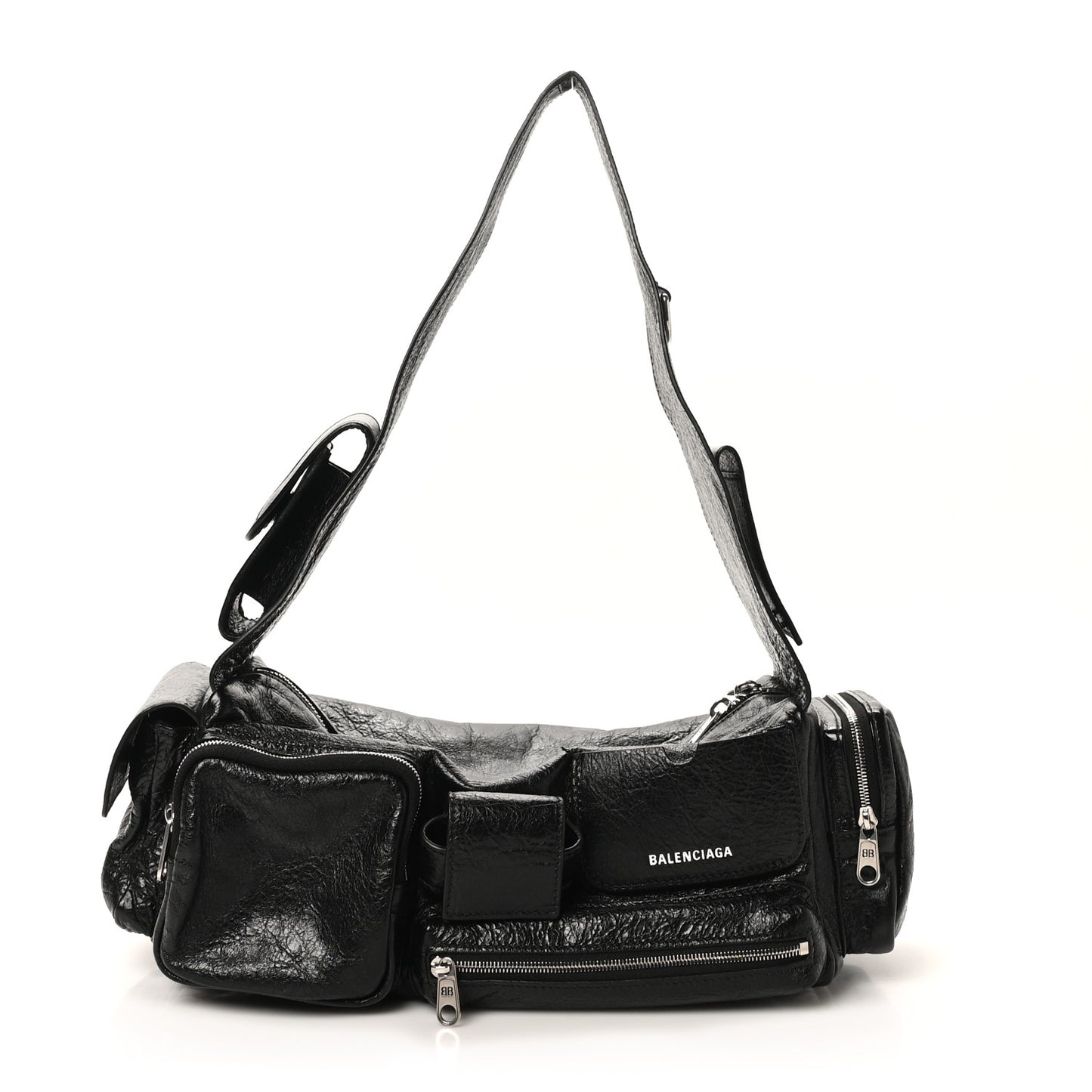 Agneau Arena Men's Superbusy Small Sling Zip Shoulder Bag Black