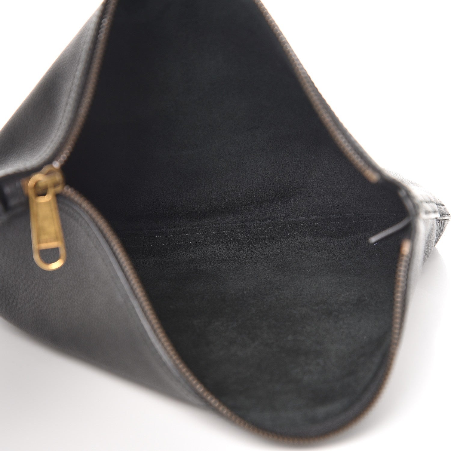 Gucci Pebbled Calfskin Medium Logo Portfolio Clutch Black 5 of 7