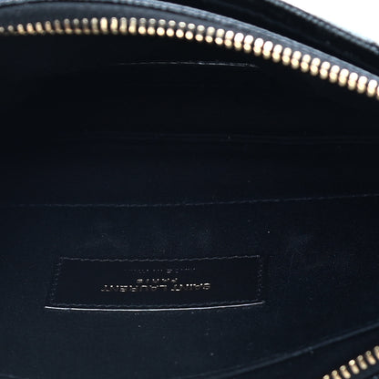 Saint Laurent Grain De Poudre Chevron Monogram Large Bill Pouch Black 15 of 17