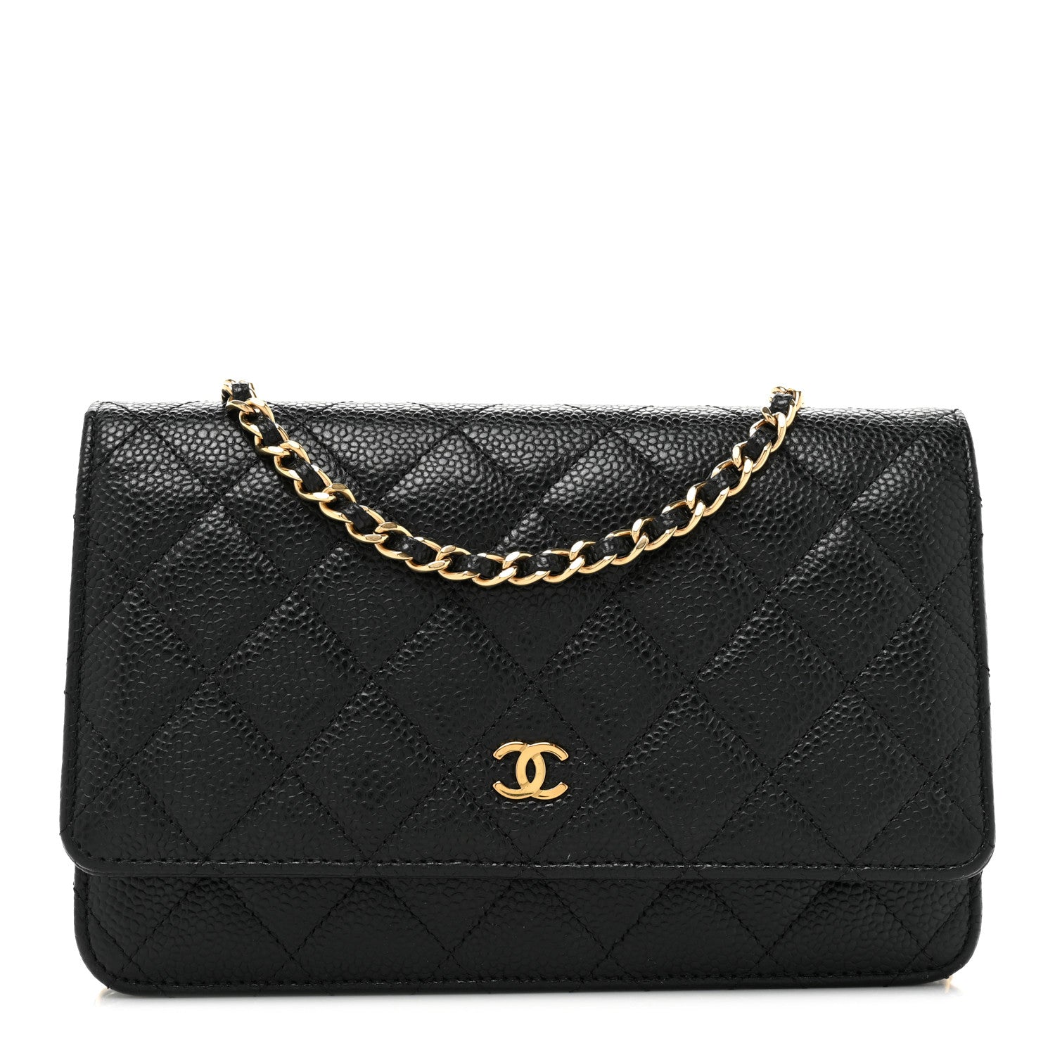 Chanel Caviar Quilted Wallet on Chain WOC Black 1 of 17
