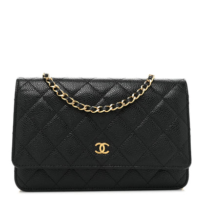 Chanel Caviar Quilted Wallet on Chain WOC Black 1 of 17