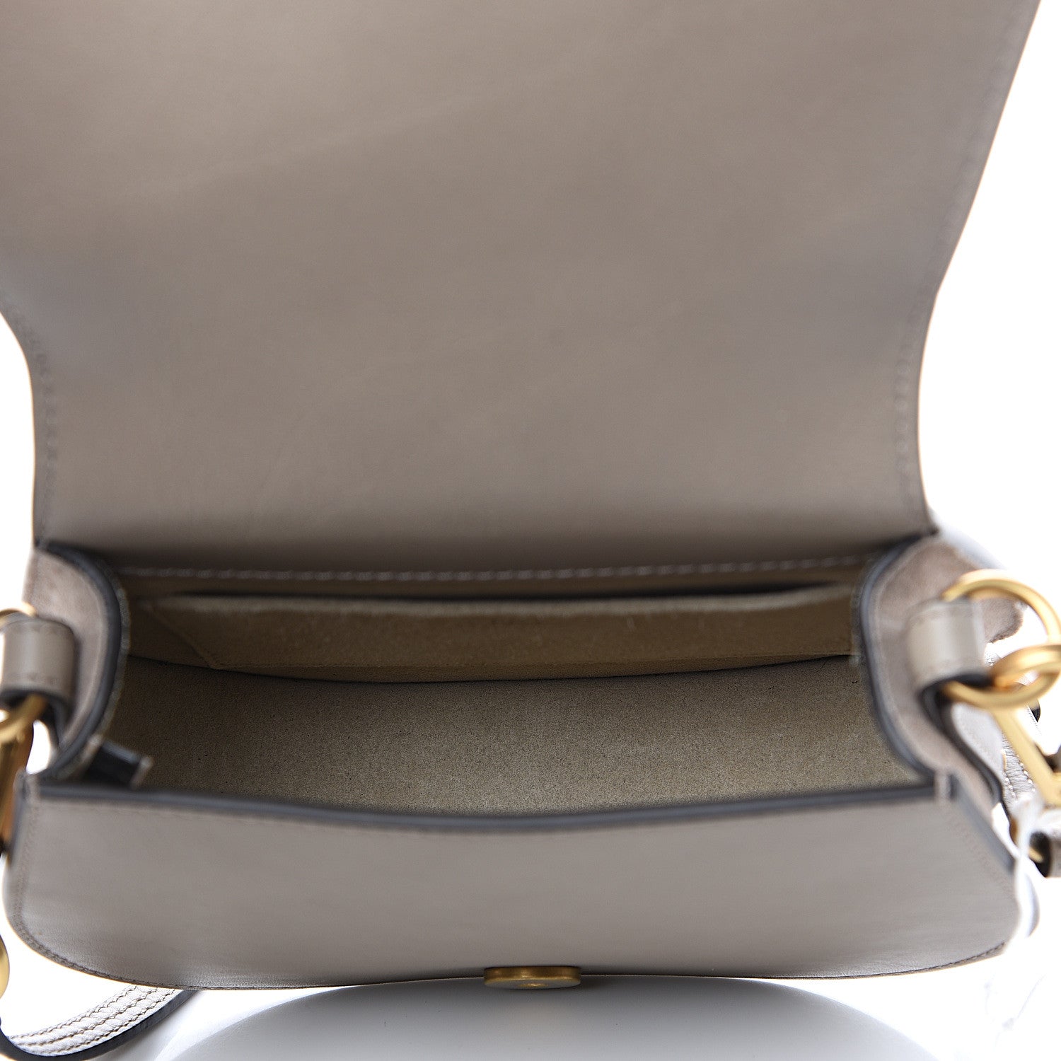 Chloe Calfskin Suede Small Nile Bracelet Bag Motty Grey 4 of 8