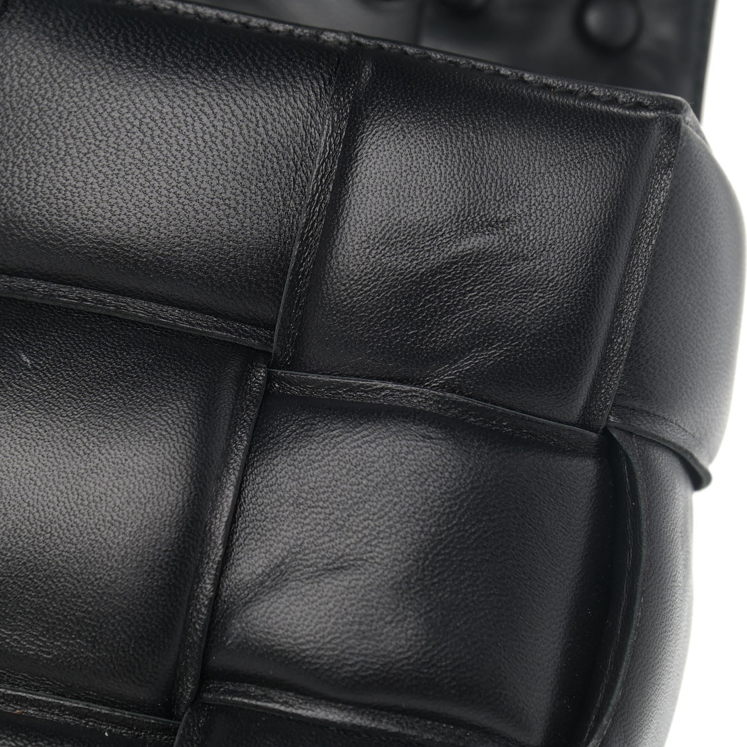 Bottega Veneta Lambskin Maxi Intreccio Padded Chain Cassette Crossbody Bag Black 13 of 16