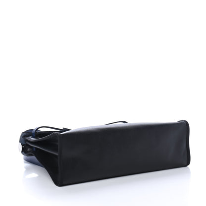 Hermes Toile H Berline Vache Hunter Herbag Zip PM 31 Bleu Encre Black 4 of 5