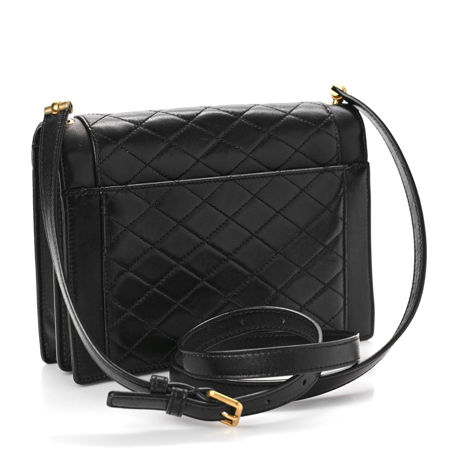 Lambskin Quilted Mini Gaby Satchel Black