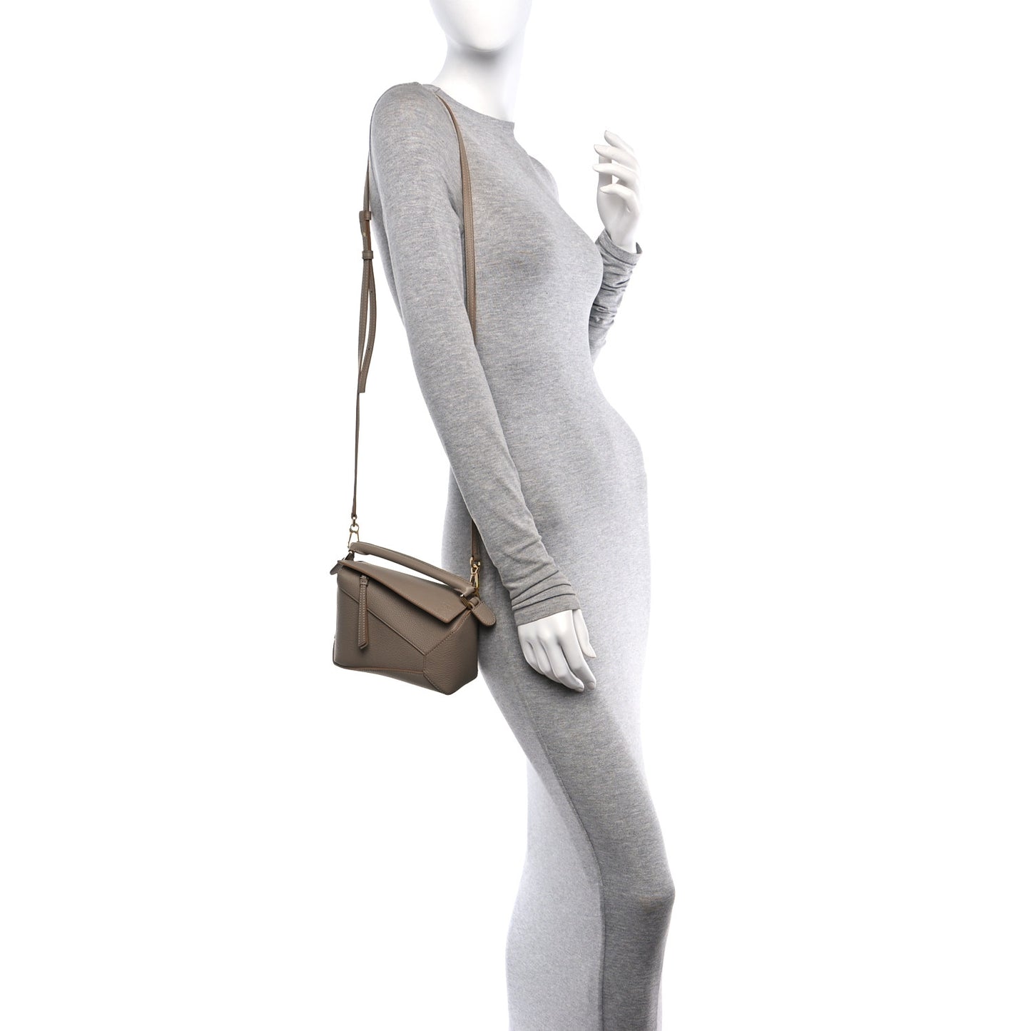 Calfskin Mini Puzzle Edge Bag Sand