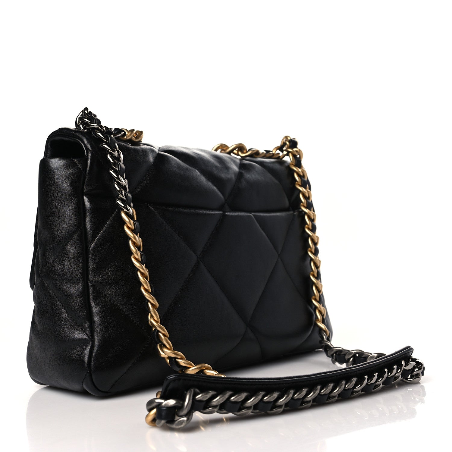 Chanel Lambskin Quilted Large Chanel 19 Flap Black 3 of 9