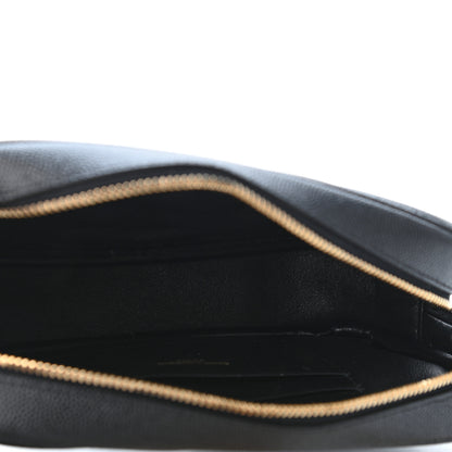 Saint Laurent Grain De Poudre Matelasse Monogram Mini Lou Camera Bag Black 4 of 4