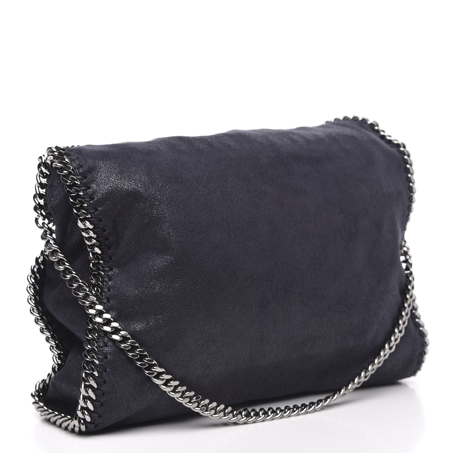 Stella McCartney Shaggy Deer Falabella Fold Over Tote Navy 3 of 9