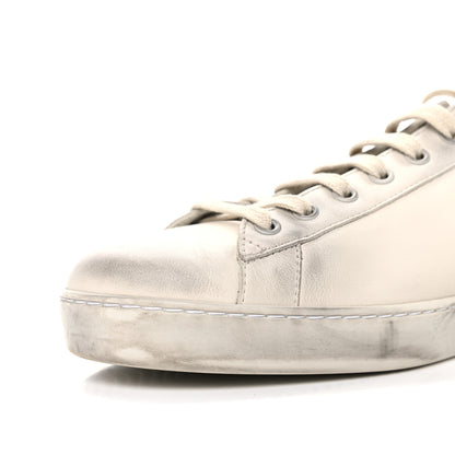 Gucci Distressed Calfskin Mens Ace Blade Sneakers 11 White 19 of 23