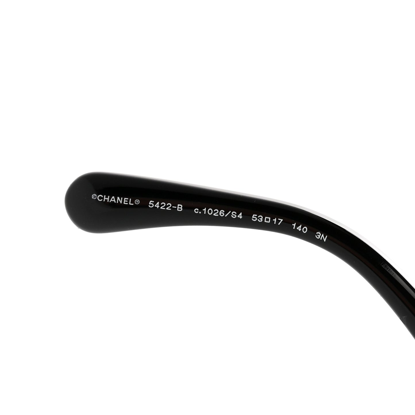 Acetate Strass Square Sunglasses 5422-B Black White