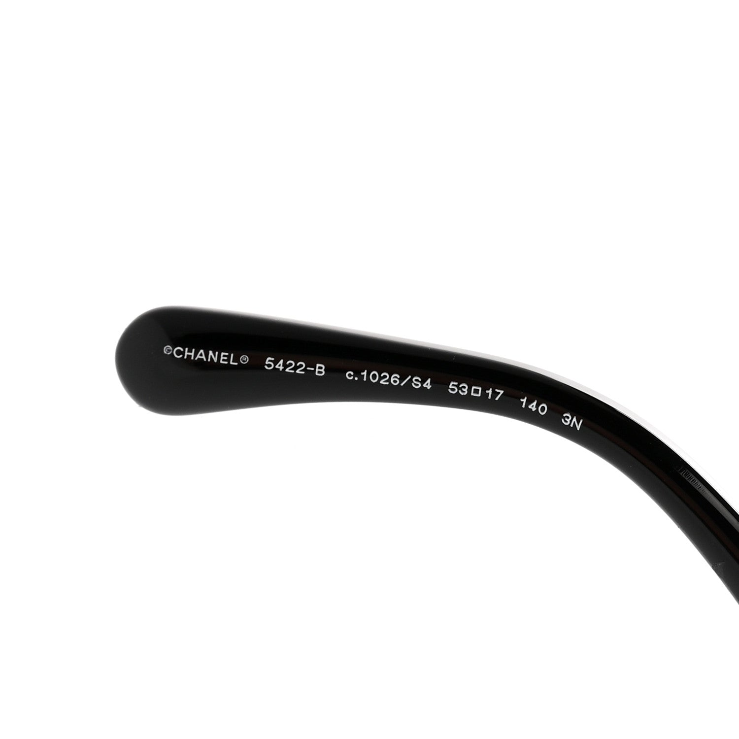Chanel Acetate Strass Square Sunglasses 5422-B Black White 5 of 9