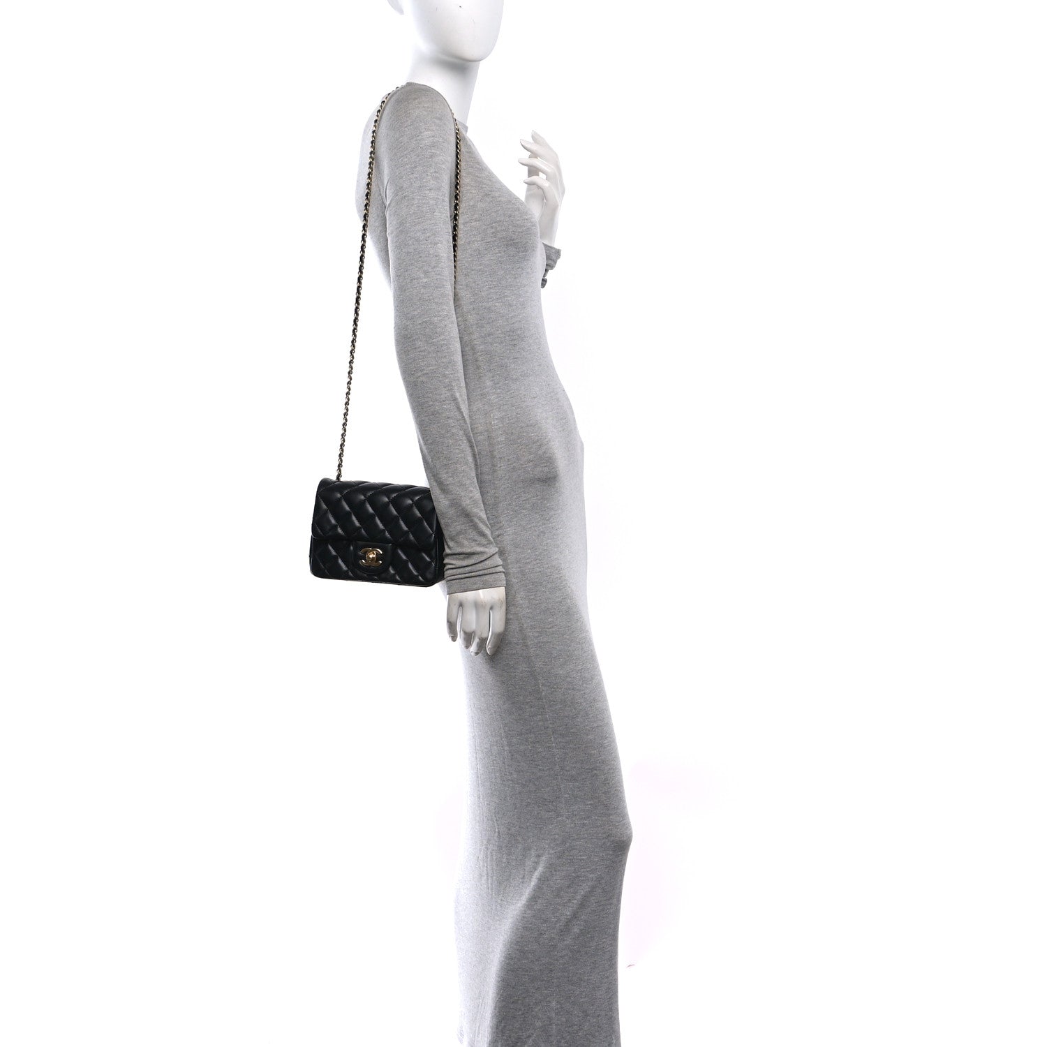 Chanel Lambskin Quilted Mini Pearl Crush Flap Black 2 of 11