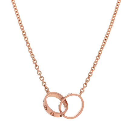 Cartier 18K Pink Gold Interlocking LOVE Necklace 4 of 7