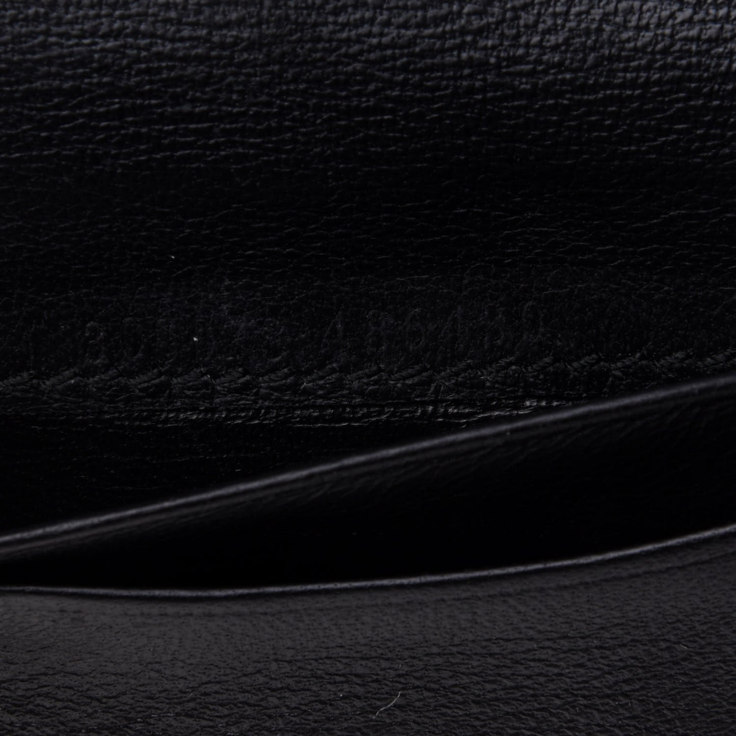 Grained Calfskin Skull Card Holder Black
