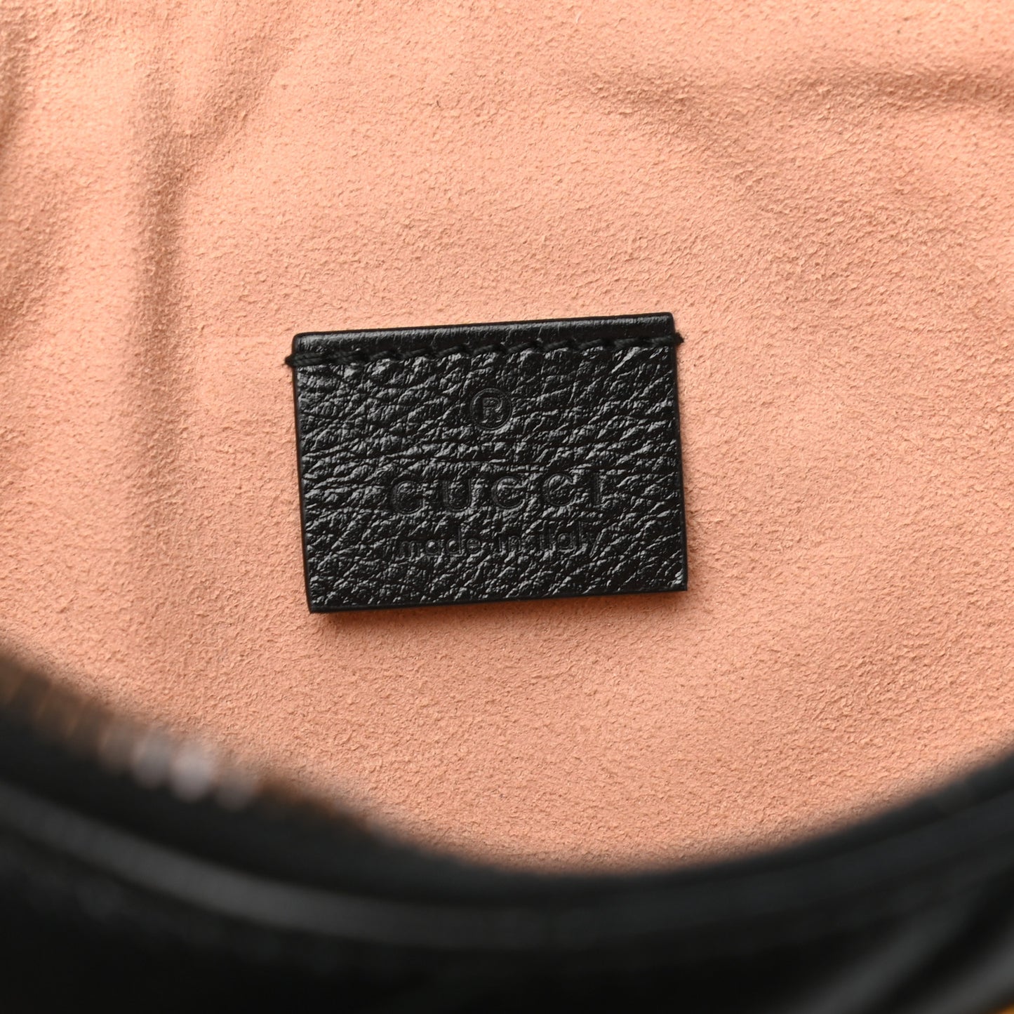 Azalea Calfskin Matelasse Heart GG Marmont Zip Pouch Black
