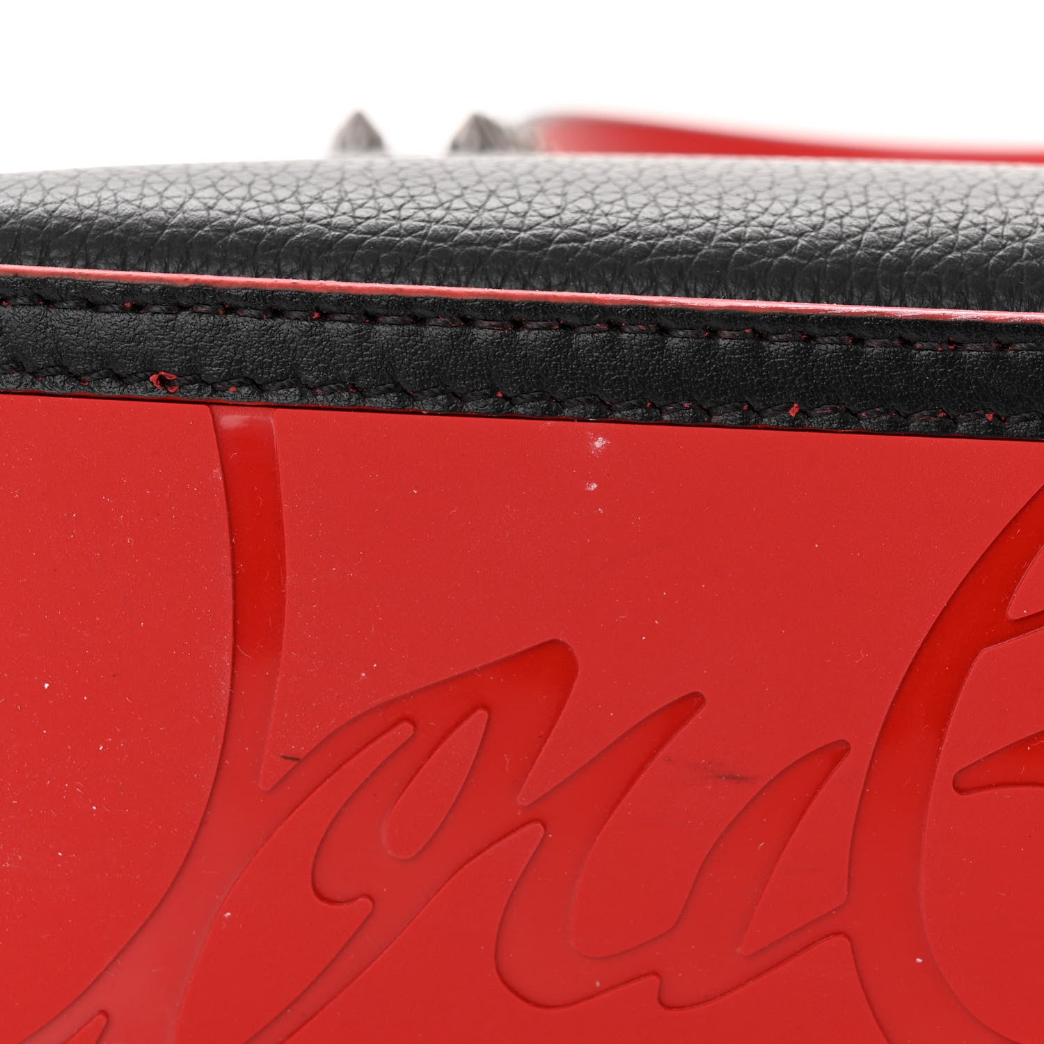 Christian Louboutin Calfskin Spikes Mini East West Cabata Tote Black 11 of 11