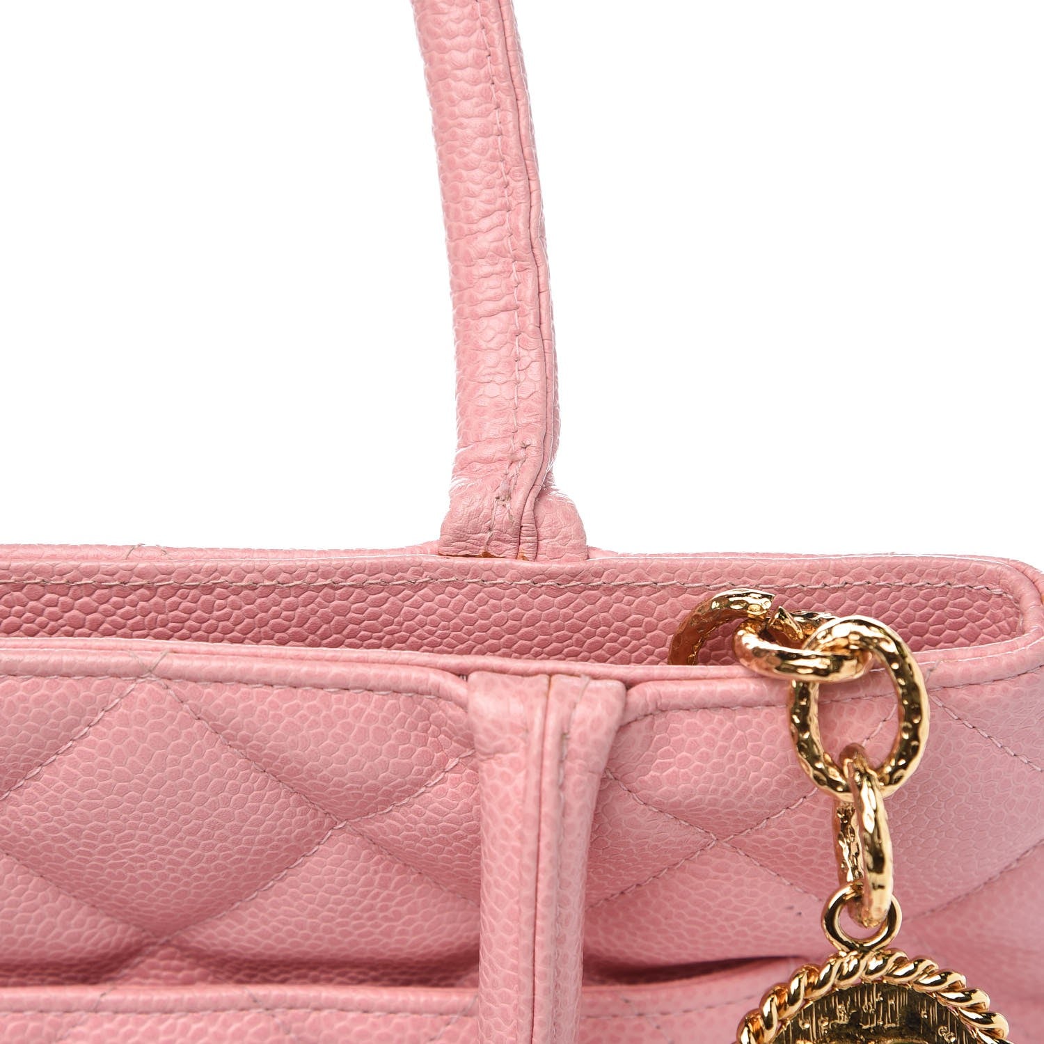 Chanel Caviar Quilted Medallion Tote Light Pink 8 of 13