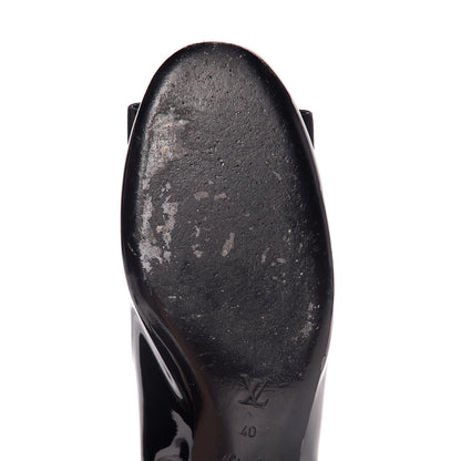 Louis Vuitton Patent Grosgrain Bow Ballet Flats 40 Black 10 of 16