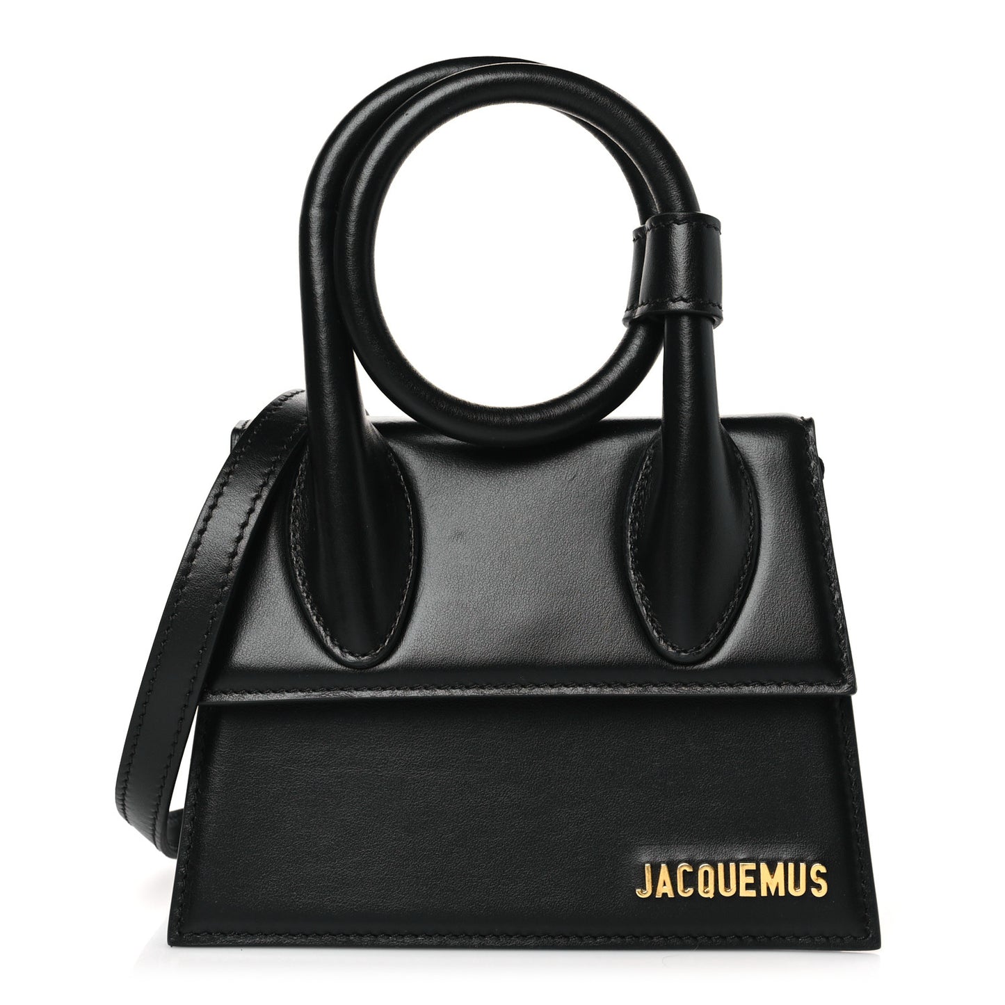 Smooth Calfskin Le Chiquito Noeud Black