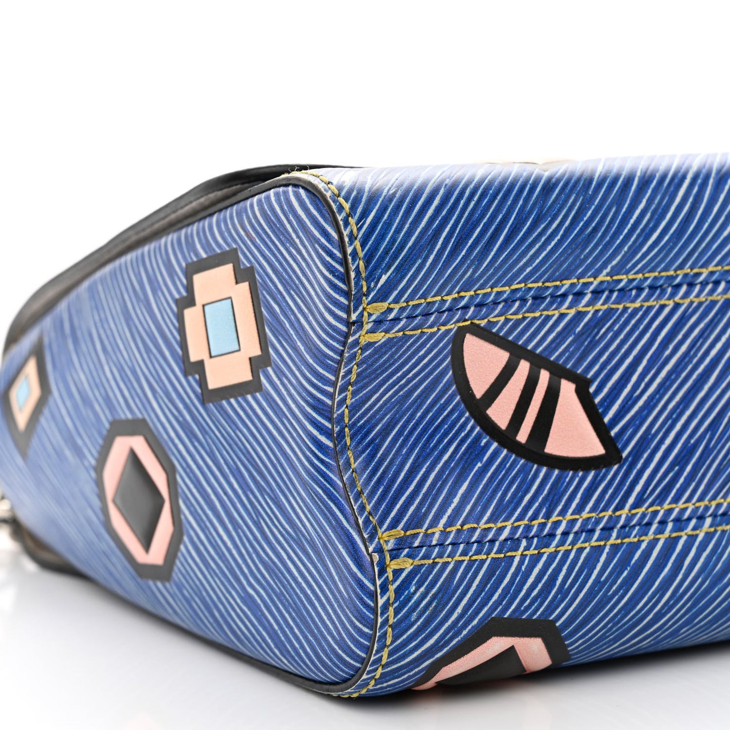 Epi Azteque Twist Shoulder Bag MM Denim Light
