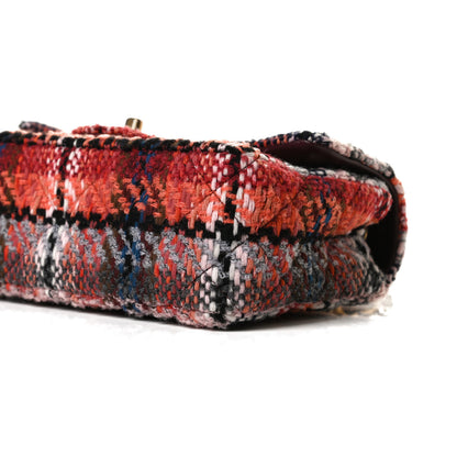 Chanel Tweed Quilted Mini Rectangular Flap Red Multicolor 10 of 18