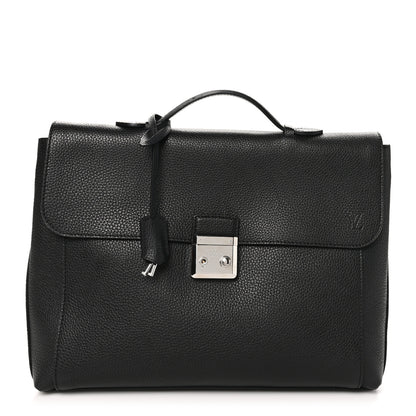 Louis Vuitton Taurillon Serviette Dorain Briefcase Black 1 of 9