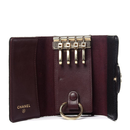 Chanel Caviar Quilted Classic 4 Key Holder Wallet Black 5 of 13