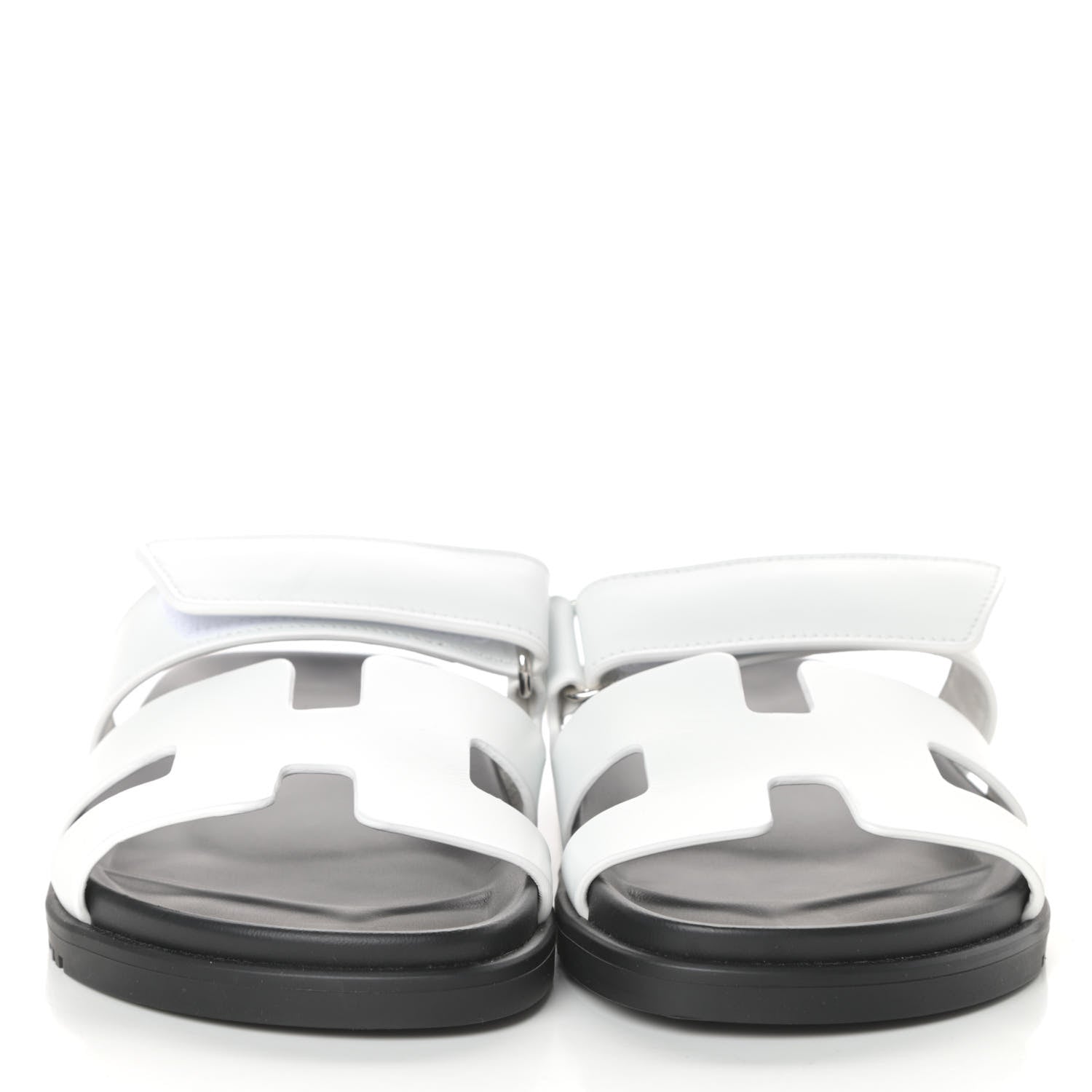 Hermes Calfskin Womens Chypre Sandals 38 White 2 of 7