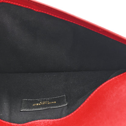 Saint Laurent Grain De Poudre Uptown Pouch Rouge Eros 5 of 9