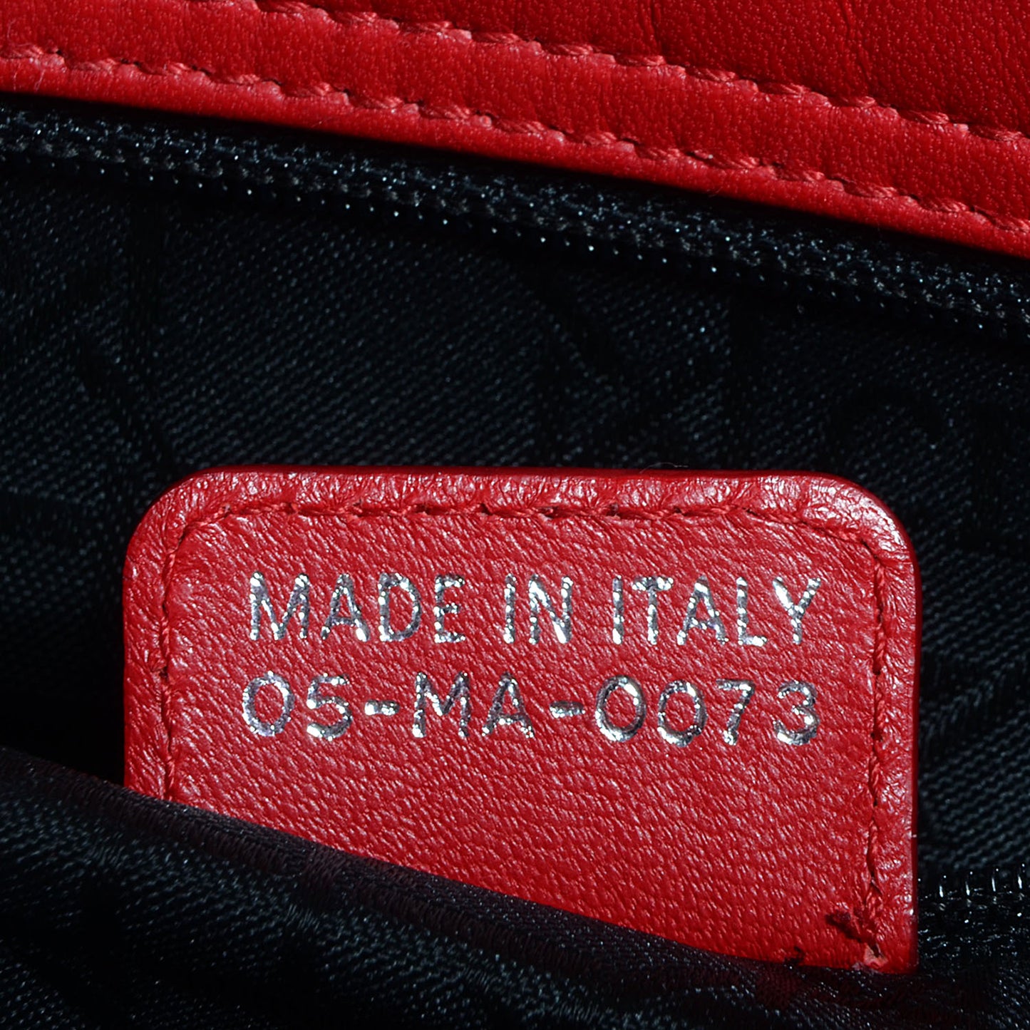 Lambskin Cannage Studded East West Lady Dior Red
