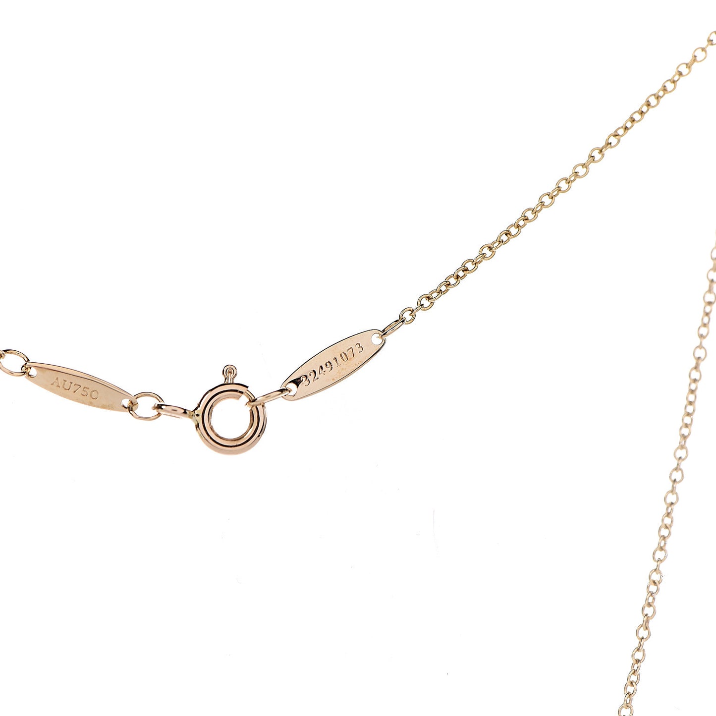 18K Yellow Gold Diamond .21ct Elsa Peretti Diamonds by the Yard Pendant Necklace
