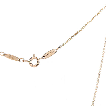Tiffany 18K Yellow Gold Diamond .21ct Elsa Peretti Diamonds by the Yard Pendant Necklace 6 of 9