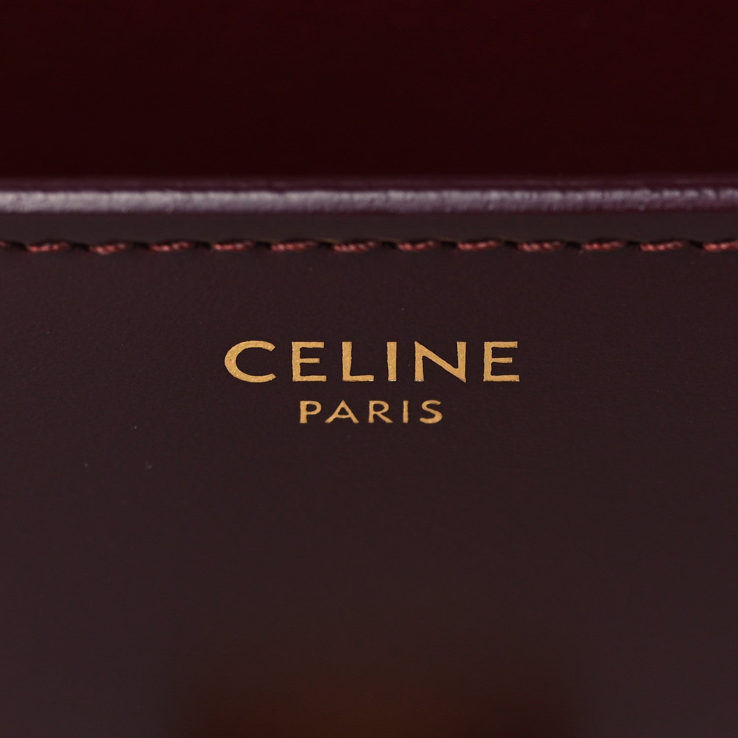 Celine Box Calfskin Teen Classic Box Flap Bag Burgundy 7 of 11
