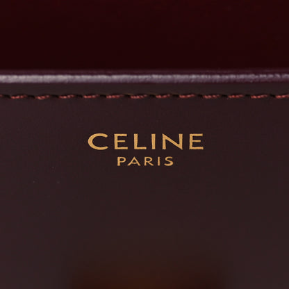 Celine Box Calfskin Teen Classic Box Flap Bag Burgundy 7 of 11