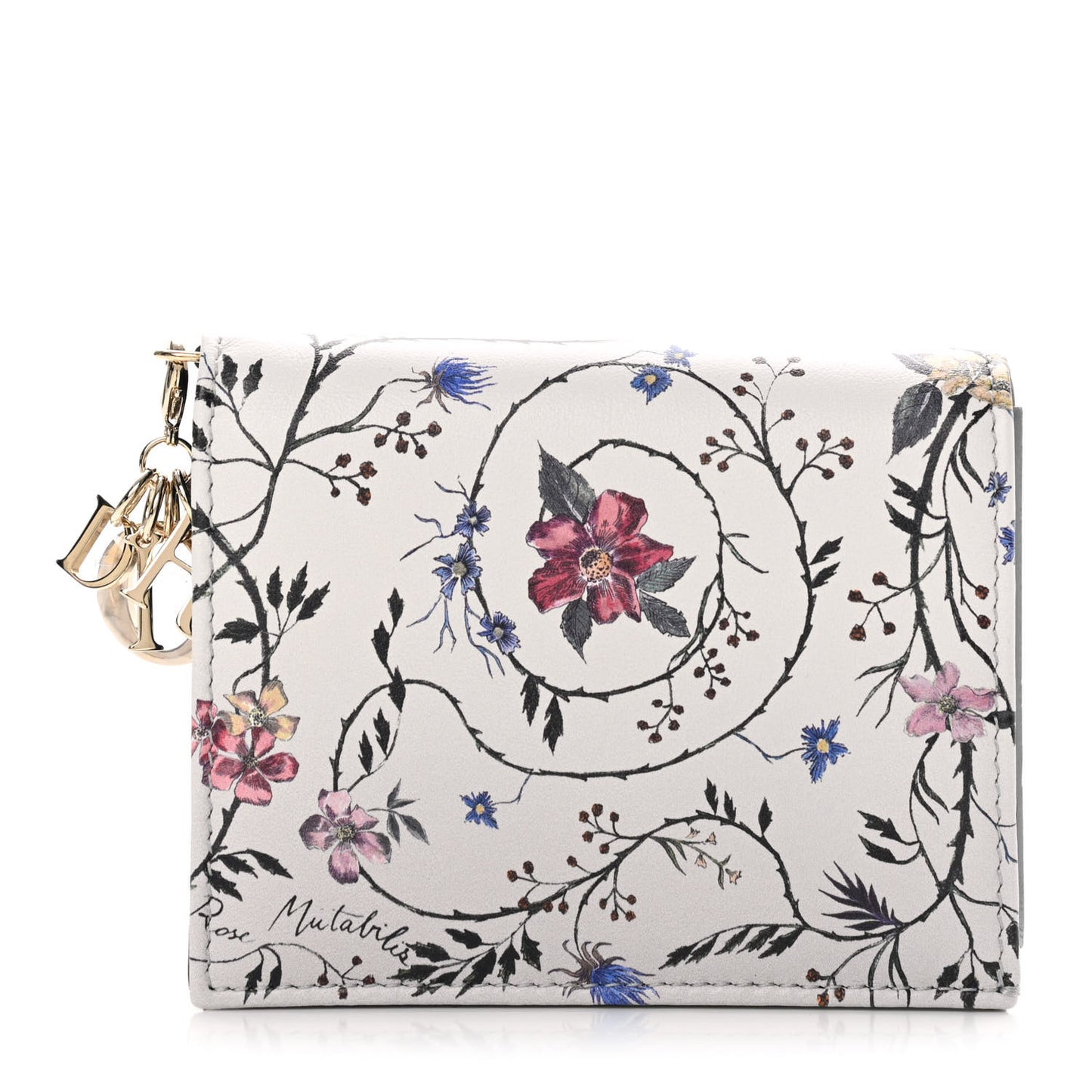 Calfskin Print Compact Wallet Multicolor