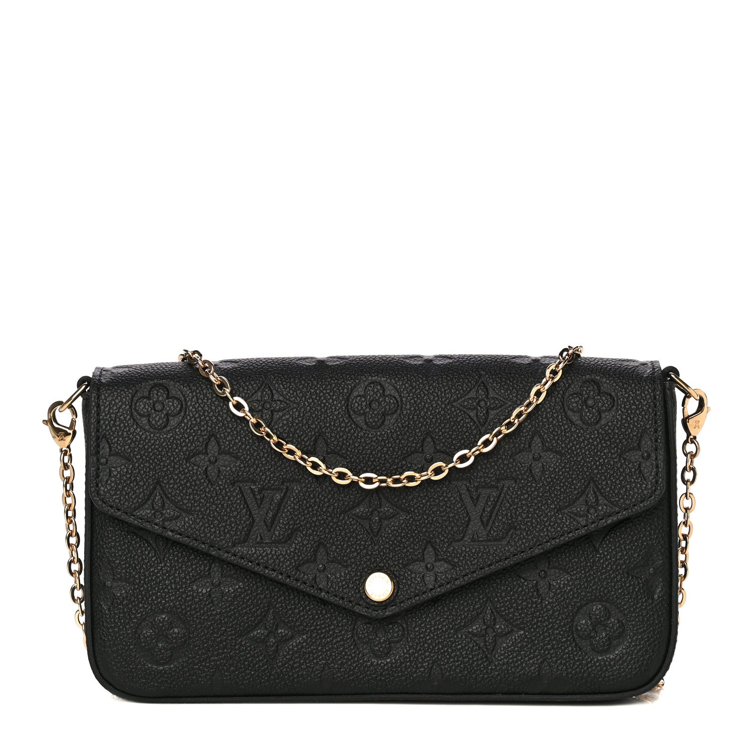 Louis Vuitton Empreinte Pochette Felicie Chain Wallet Black 1 of 12