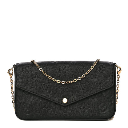 Louis Vuitton Empreinte Pochette Felicie Chain Wallet Black 1 of 12