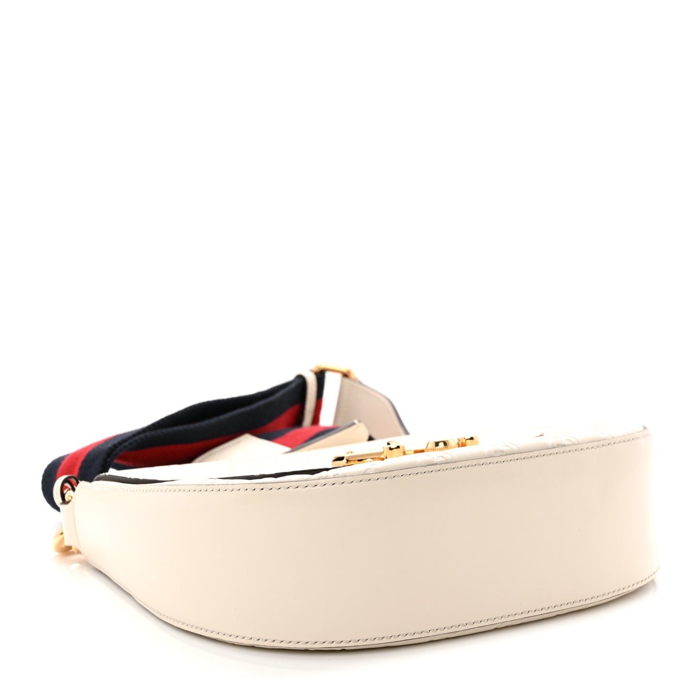 Guccissima Web Medium Padlock Messenger Shoulder Bag White