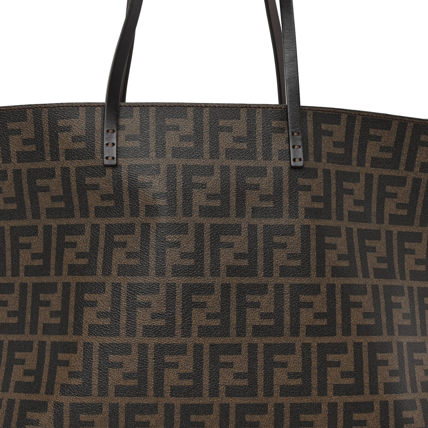 Fendi Zucca Spalmati Medium Roll Tote Tobacco Moro 7 of 9