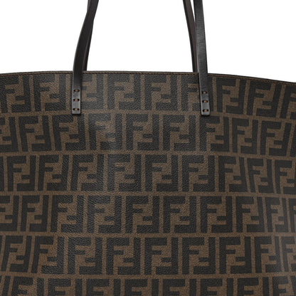 Fendi Zucca Spalmati Medium Roll Tote Tobacco Moro 7 of 9