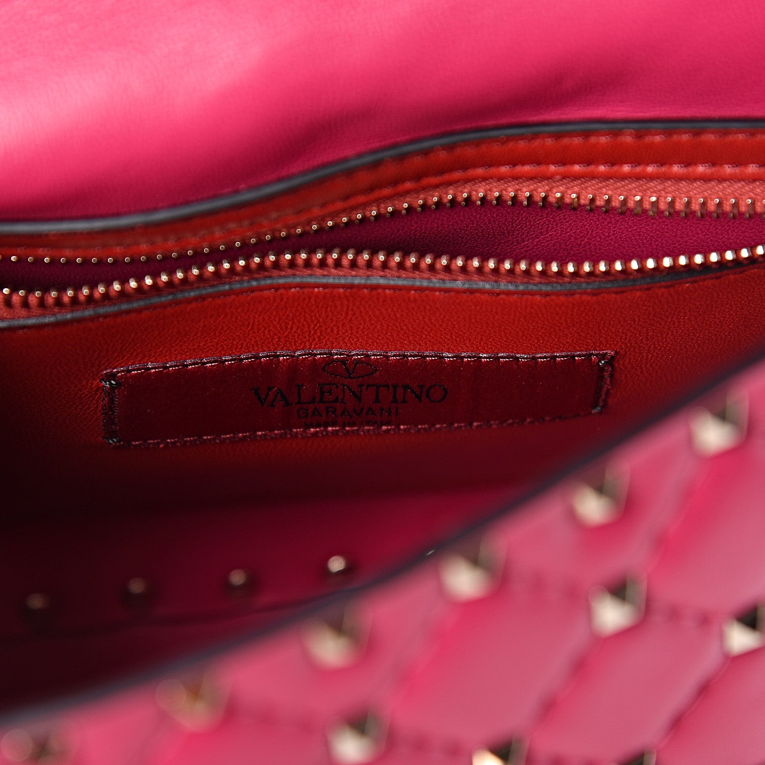 Valentino Garavani Nappa Medium Rockstud Spike Shoulder Bag Disco Pink 7 of 10