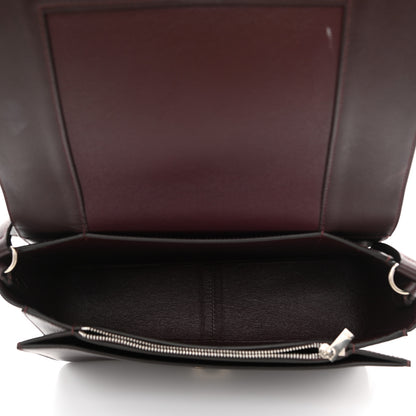 Celine Shiny Smooth Calfskin Medium Frame Shoulder Bag Burgundy Pearl Blue 5 of 13